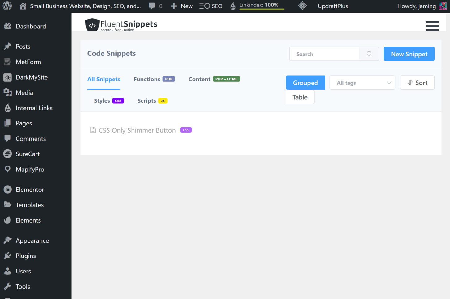 Fluent Snippets WordPress Screenshot 3