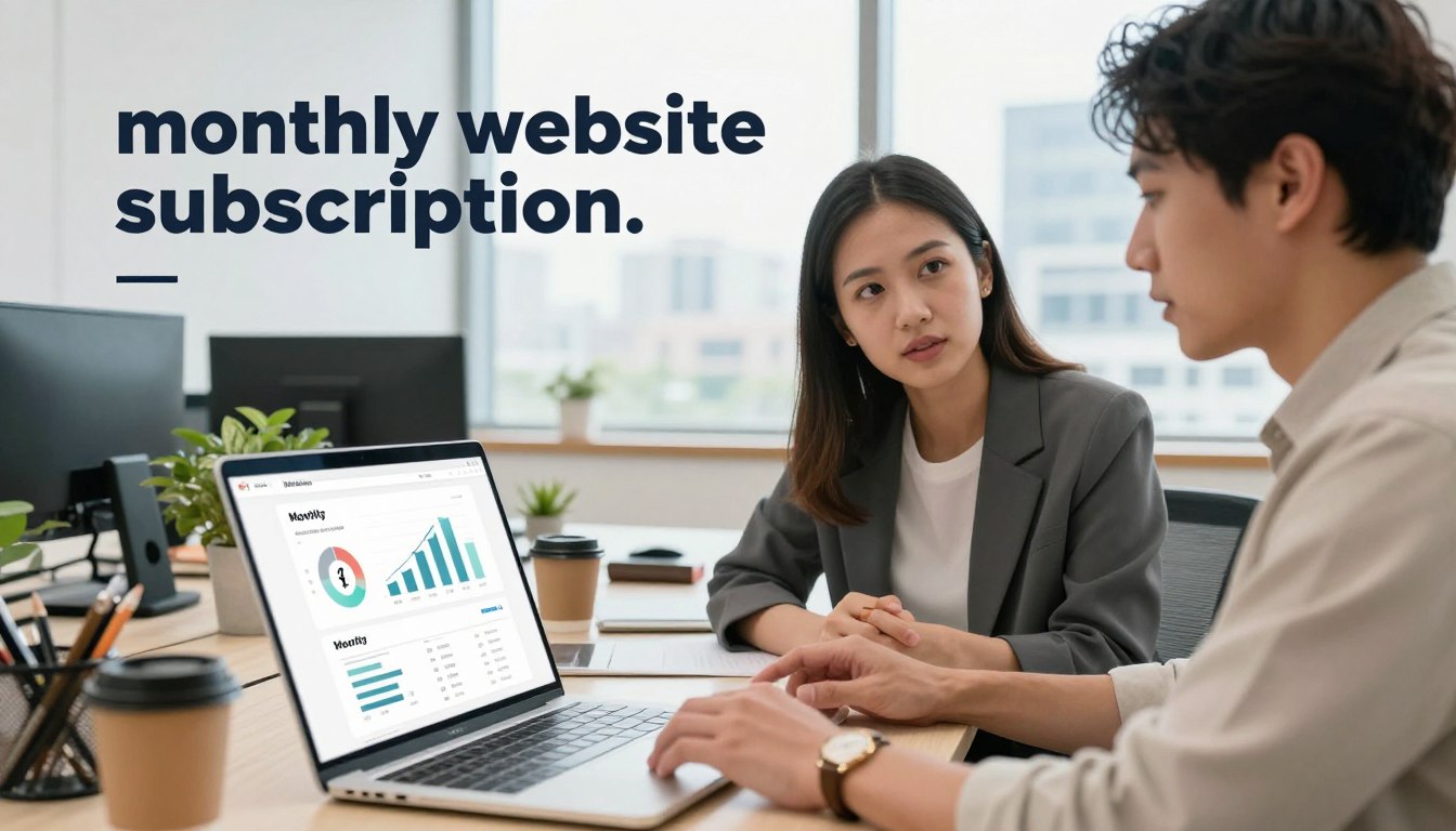 monthly website subscription, pay monthly web design, no upfront cost website